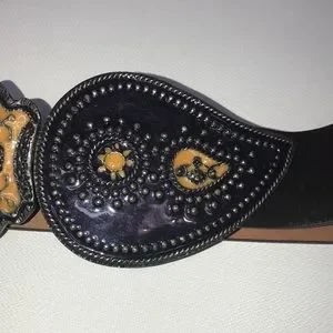 Etro | Accessories | Etro Purple Leather Belt Metal Hook  display picture 2